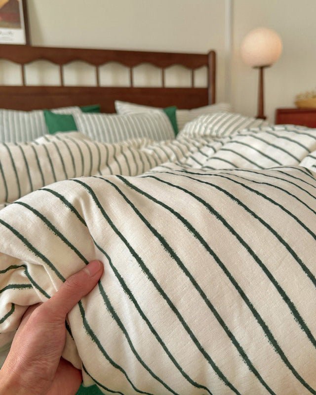 Camille French Plaid Bedding Set / Blue - Ever Lasting