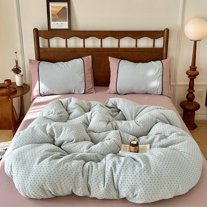 Camille French Plaid Bedding Set / Blue - Ever Lasting