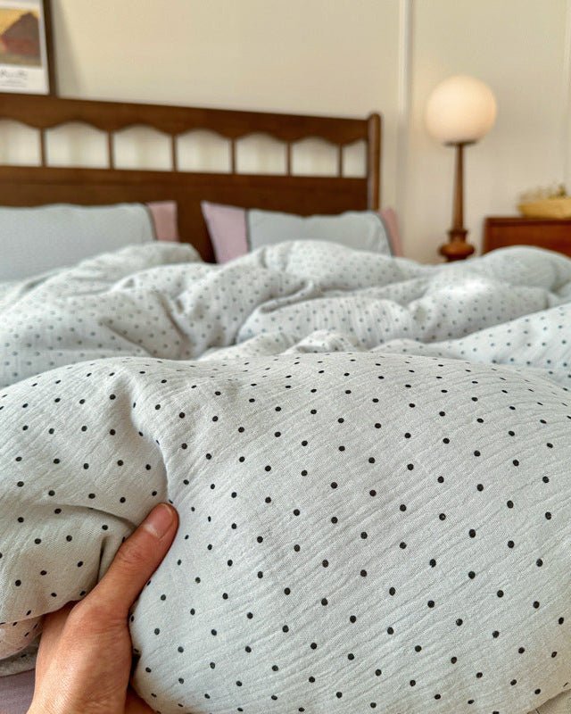 Camille French Plaid Bedding Set / Blue - Ever Lasting