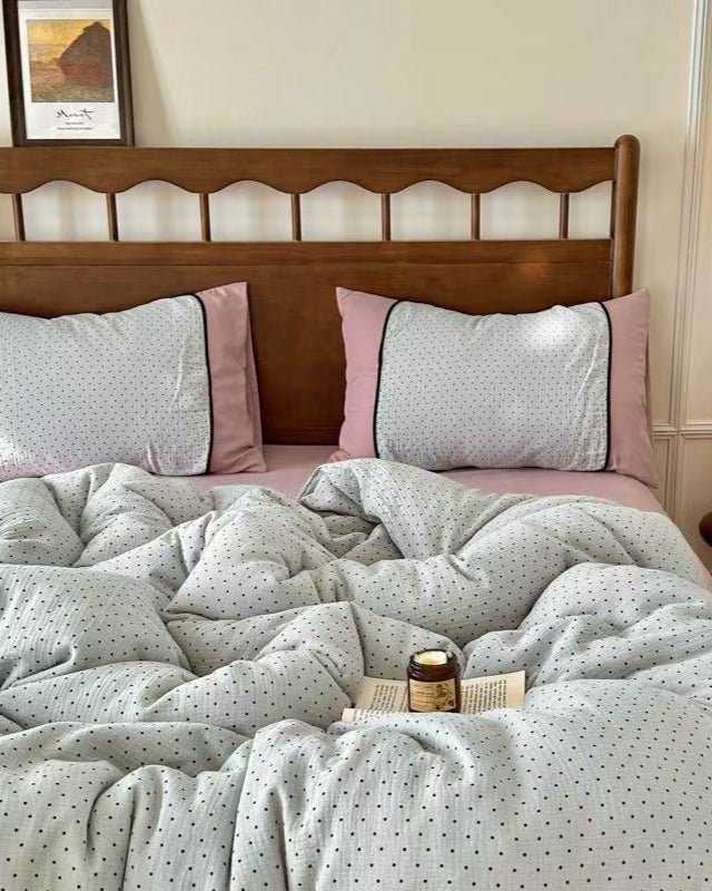 Camille French Plaid Bedding Set / Blue - Ever Lasting