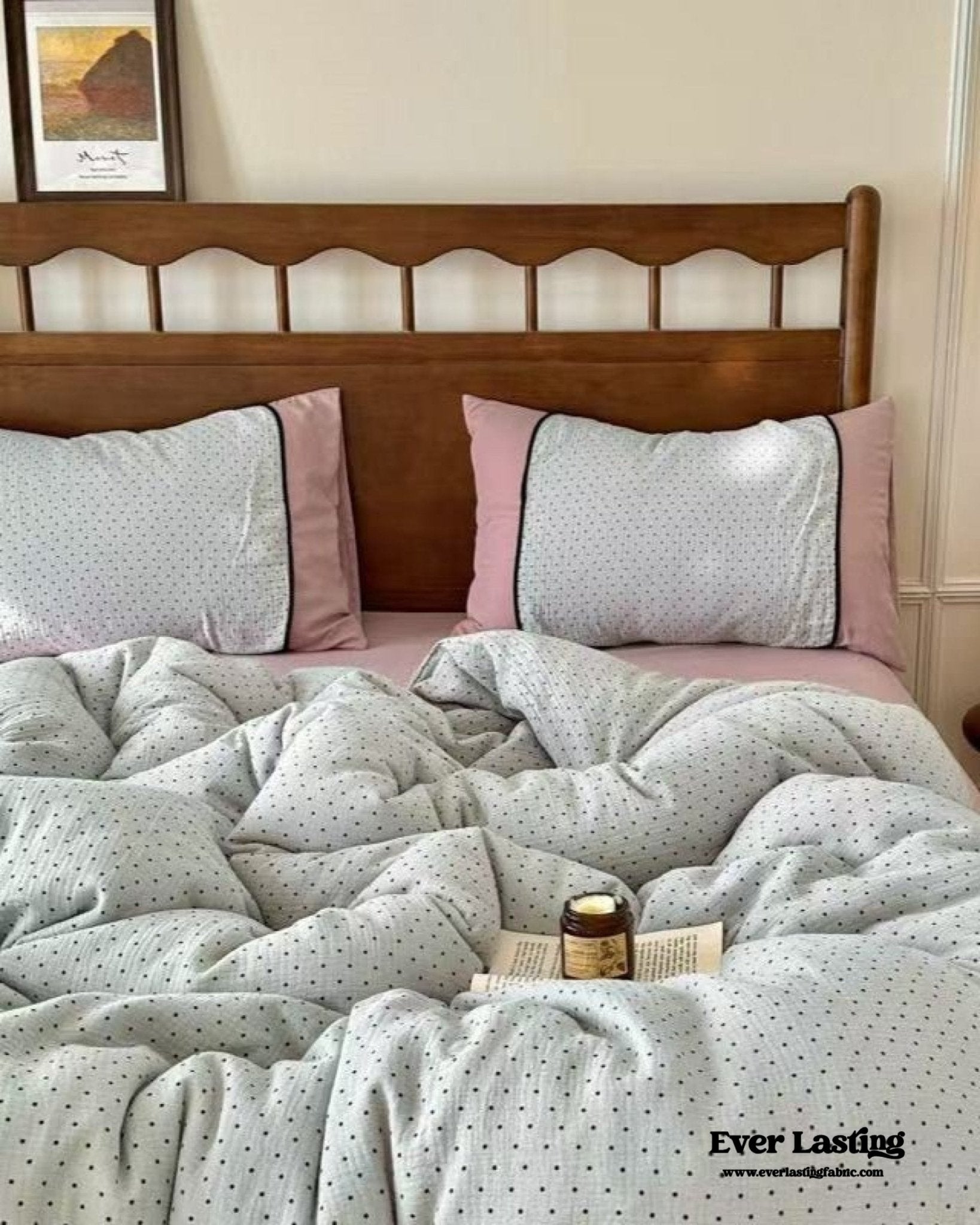 Camille French Polka Dot Bedding Set / Cream - Ever Lasting