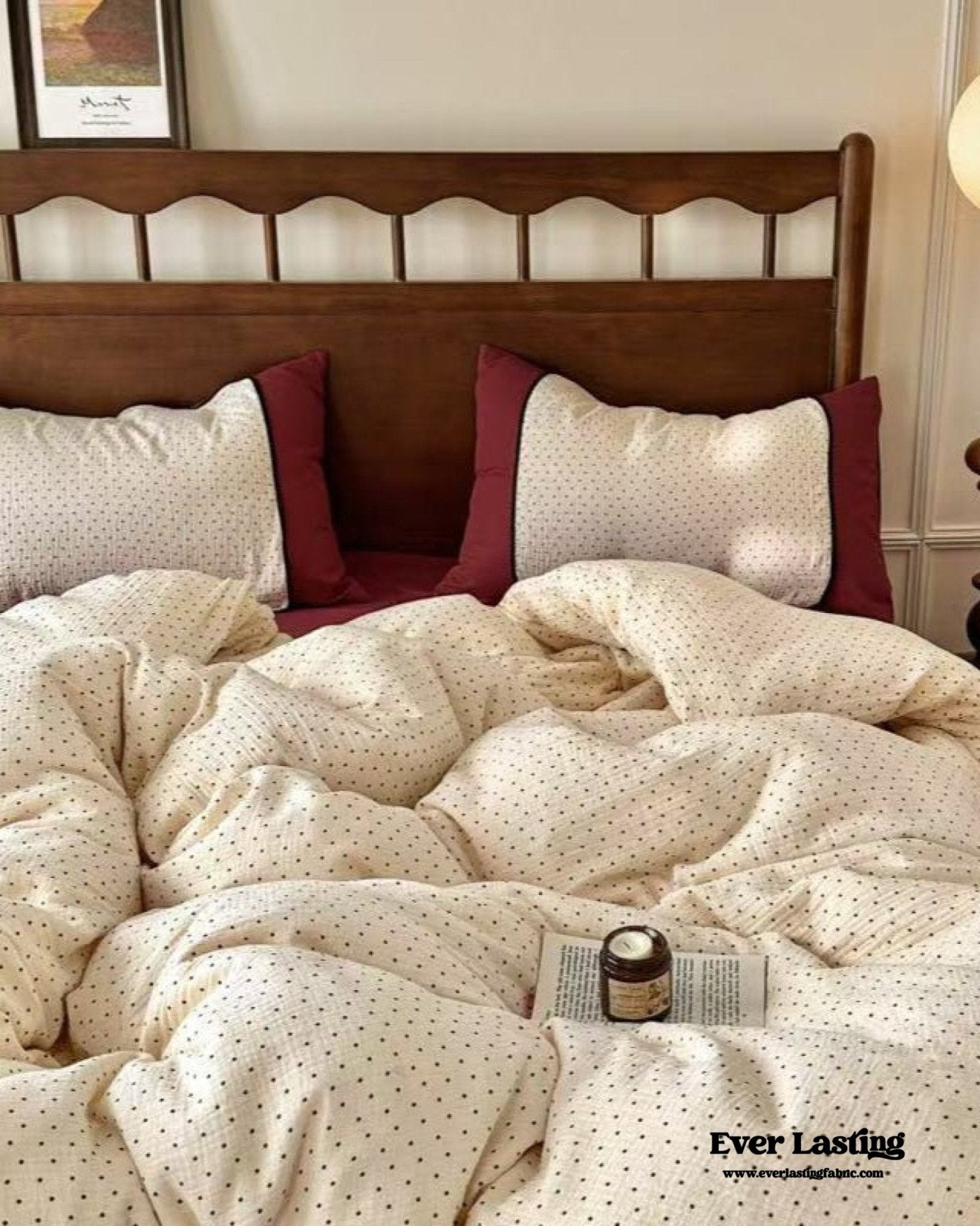 Camille French Polka Dot Bedding Set / Gray Dots - Ever Lasting