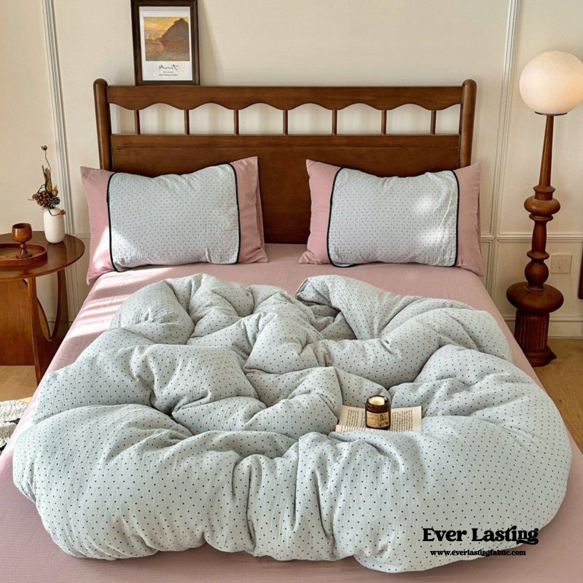 Camille French Stripe Bedding Set / Brown - Ever Lasting