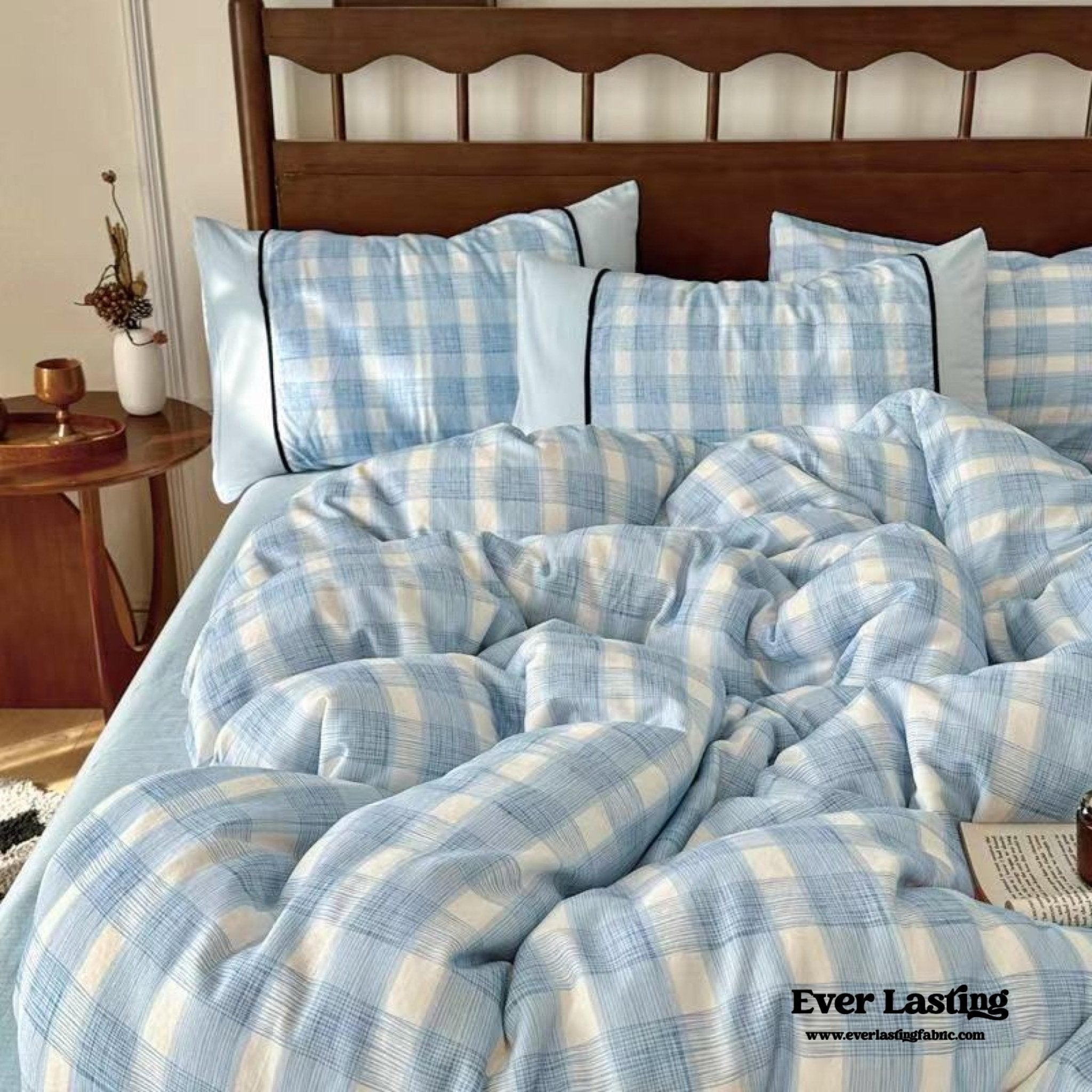Camille French Stripe Bedding Set / Brown - Ever Lasting