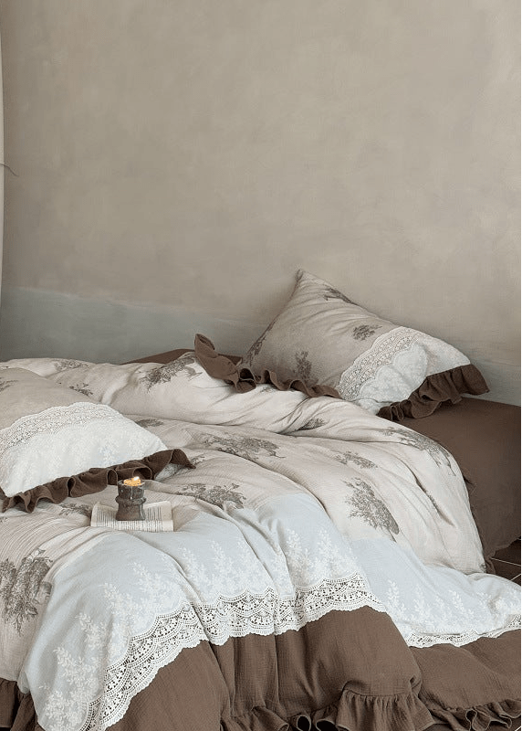 - Ever Lasting - Cassia Embroidered Lace Bedding Bundle - Bedding Bundle - Ever Lasting