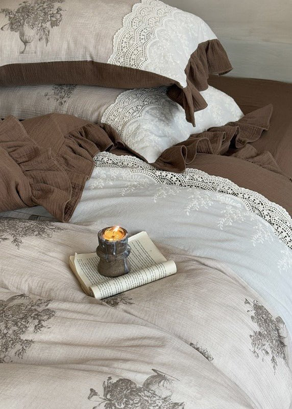 - Ever Lasting - Cassia Embroidered Lace Bedding Bundle - Bedding Bundle - Ever Lasting