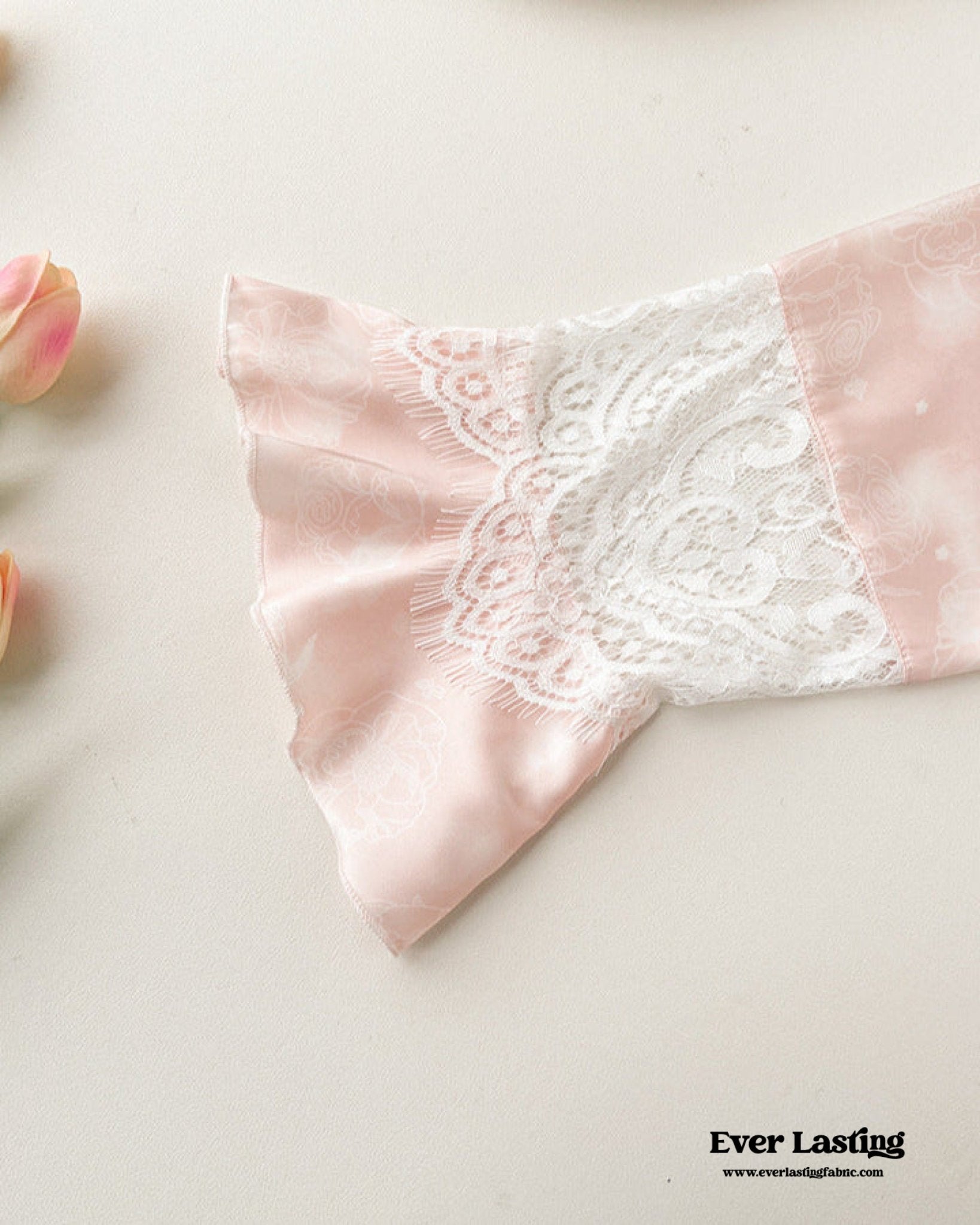 Celeste Silky Luxury Lace Pajama Set / Blue - Ever Lasting