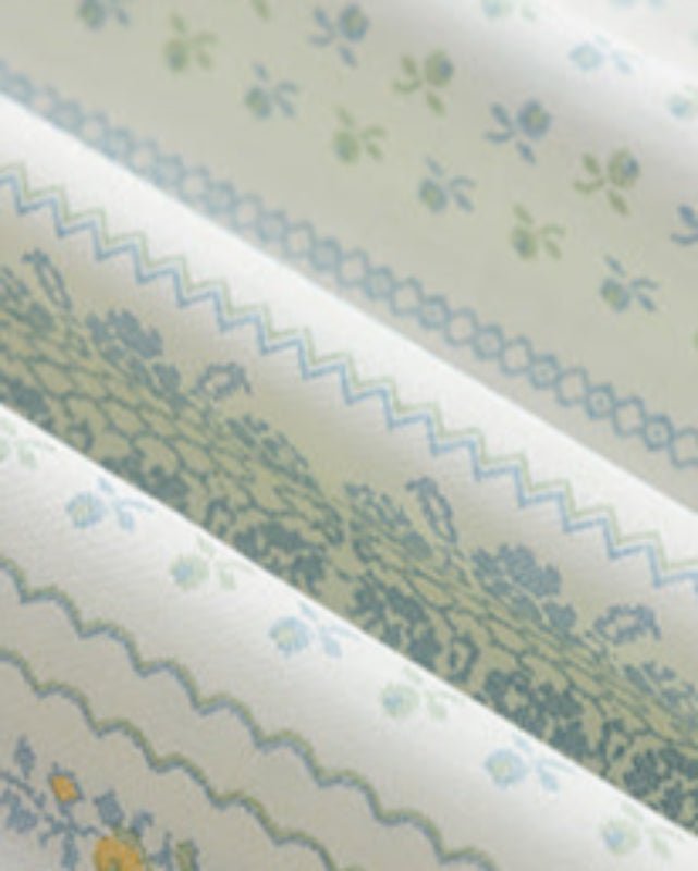 Celia Cottage Ribbon Bow Tie Floral Bedding Set / Blue - Ever Lasting