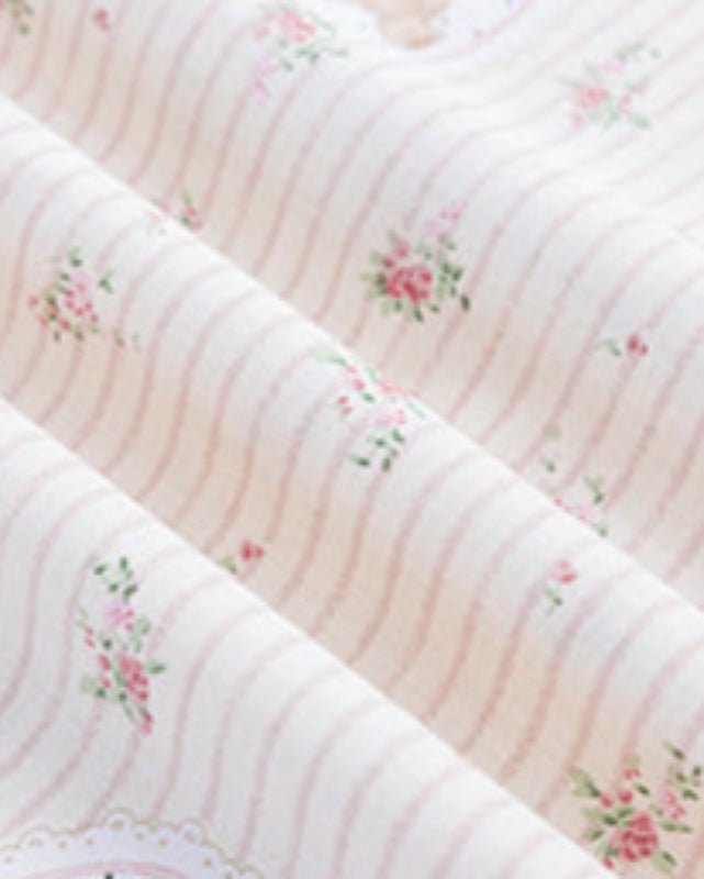 Celia Cottage Ribbon Bow Tie Floral Bedding Set / Blue - Ever Lasting