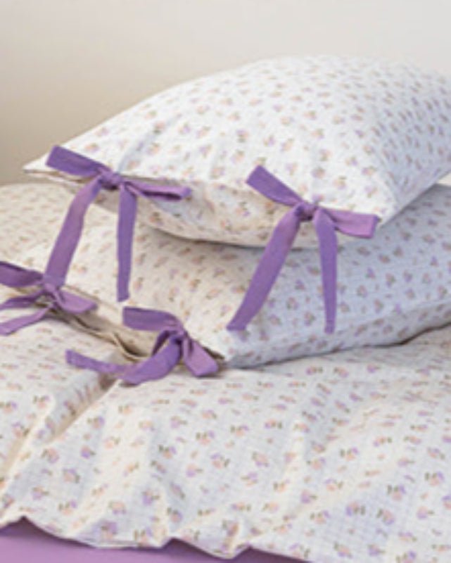 Celia Cottage Ribbon Bow Tie Floral Bedding Set / Blue - Ever Lasting