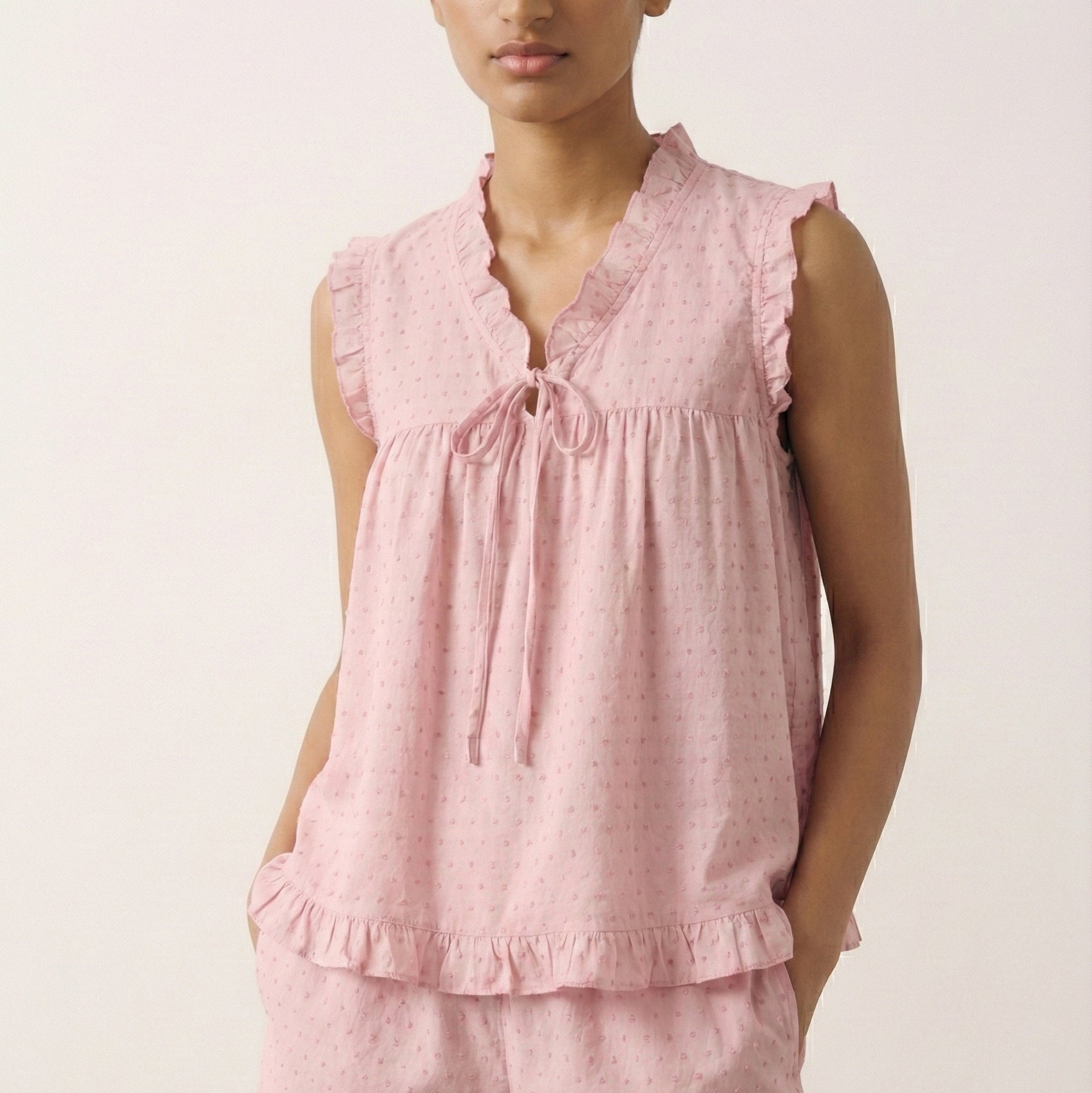 - Ever Lasting - Chloe Cotton Blend Shorts Pajama Set / Blue - Pajamas - Ever Lasting