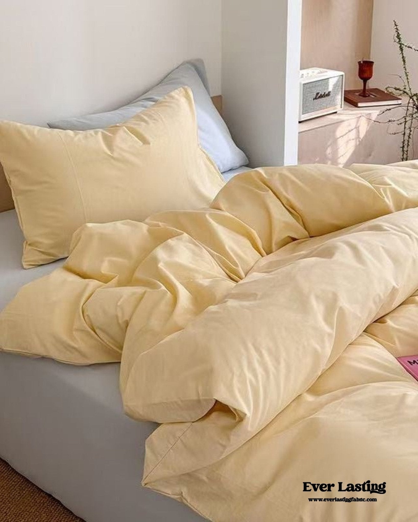 Chloe Pastel Candy Cotton Bedding Set / Purple Plaid - Ever Lasting