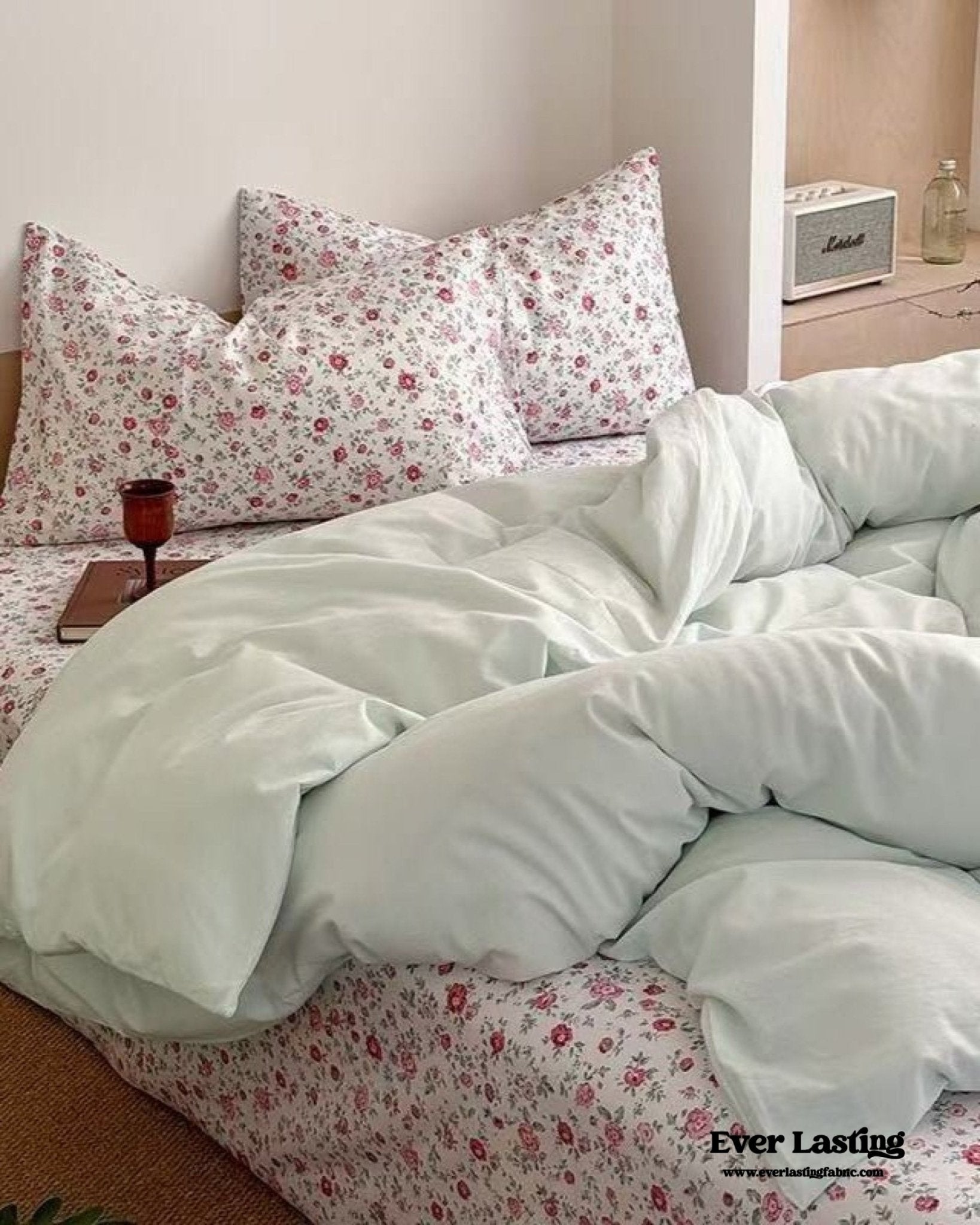 Chloe Pastel Candy Cotton Bedding Set / Purple Plaid - Ever Lasting