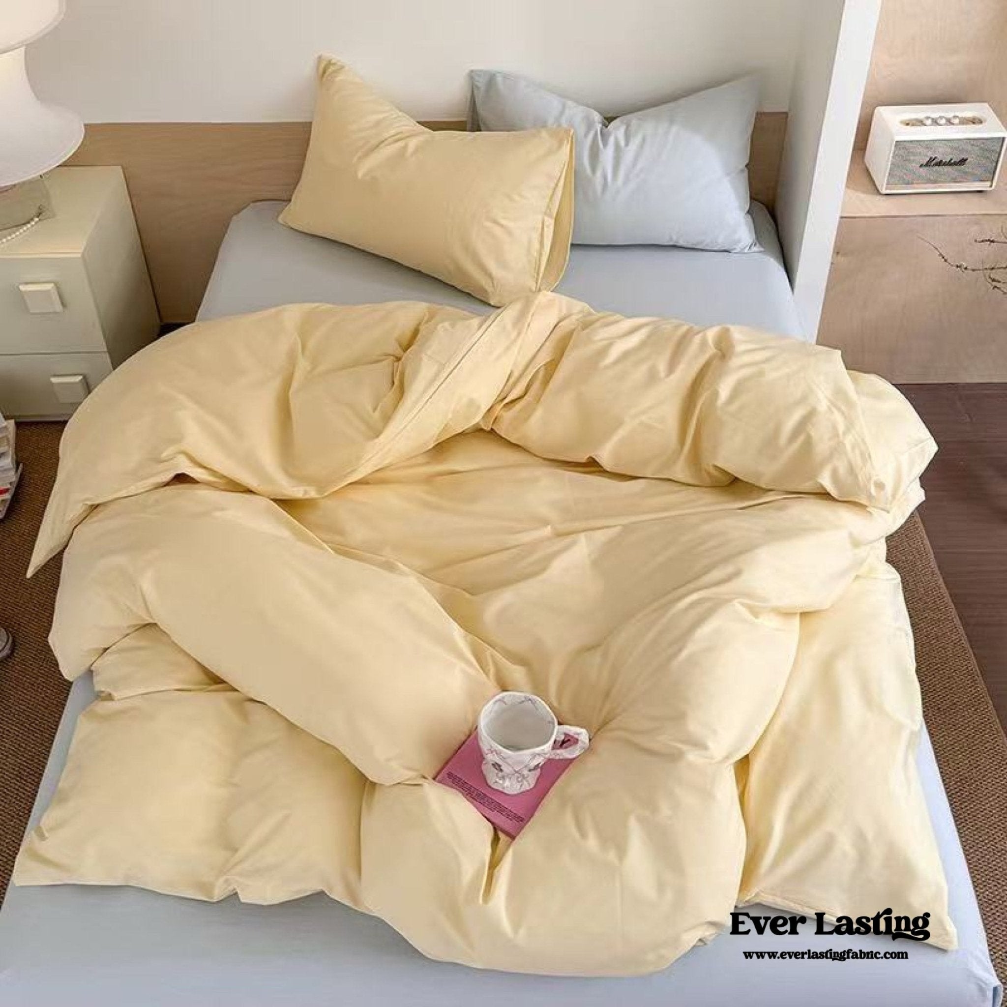 Chloe Pastel Candy Cotton Bedding Set / Purple Plaid - Ever Lasting