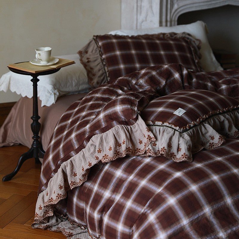 - Ever Lasting - Claire Lace Ruffle Double Gauze Bedding Bundle - Bedding Bundle - Ever Lasting