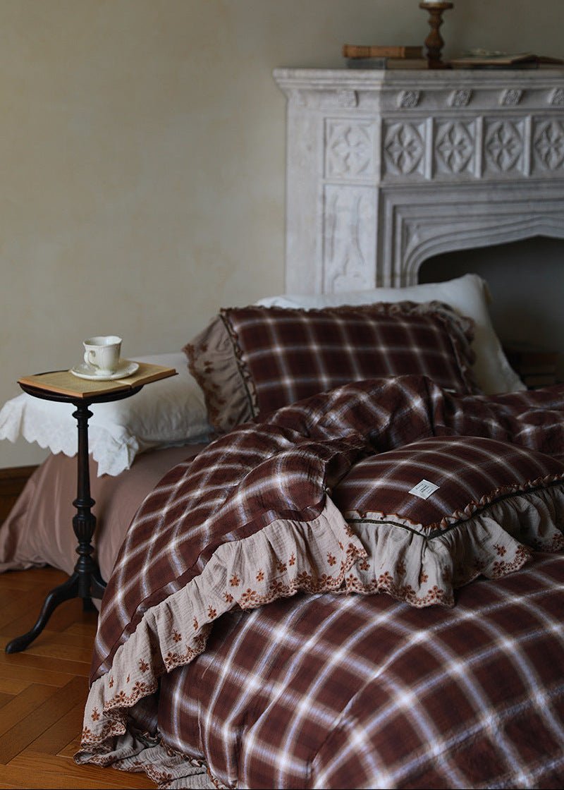 - Ever Lasting - Claire Lace Ruffle Double Gauze Bedding Bundle - Bedding Bundle - Ever Lasting