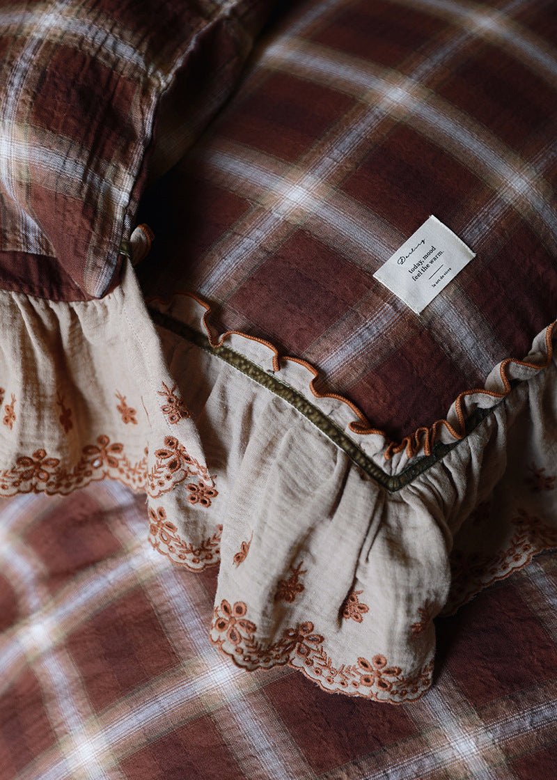 - Ever Lasting - Claire Lace Ruffle Double Gauze Bedding Bundle - Bedding Bundle - Ever Lasting