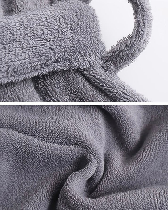 Classic Ultra - Soft Absorbent Cotton Bathrobe / Dark Gray - Ever Lasting