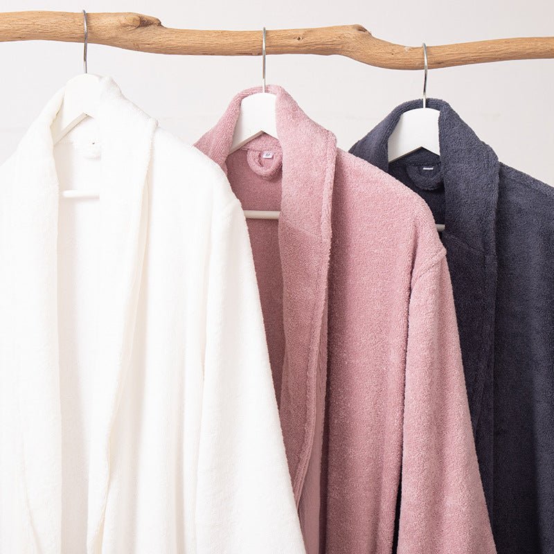 Classic Ultra - Soft Absorbent Cotton Bathrobe / Dark Gray - Ever Lasting