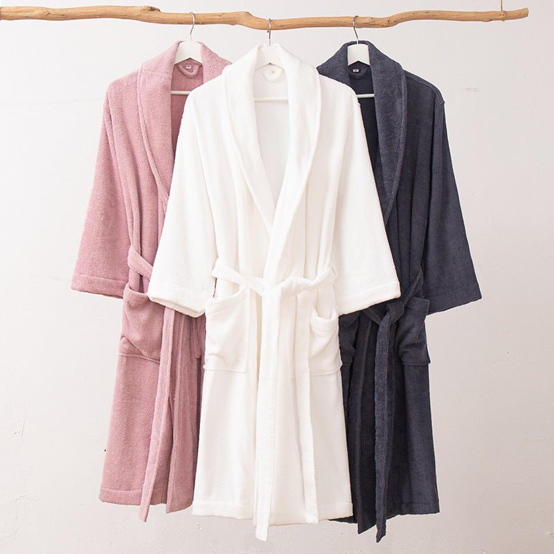 Classic Ultra - Soft Absorbent Cotton Bathrobe / Dark Gray - Ever Lasting