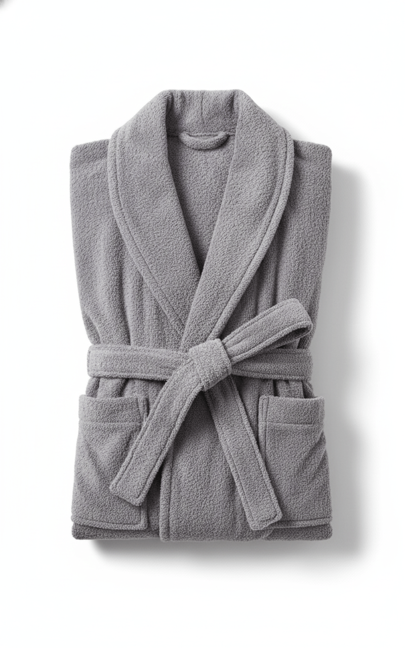 - Ever Lasting - Classic Ultra - Soft Absorbent Cotton Bathrobe / Gray - Robes - Ever Lasting