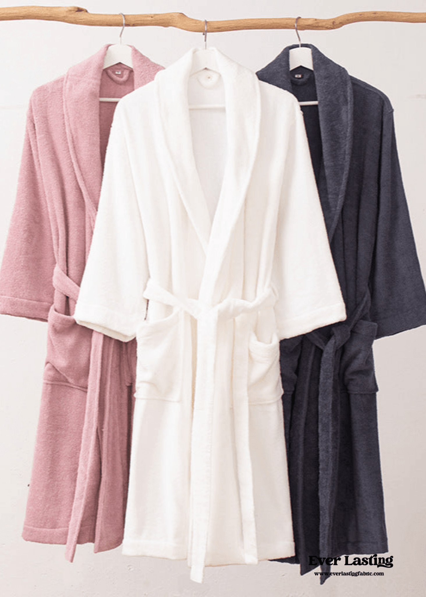 Classic Ultra - Soft Absorbent Cotton Bathrobe / Pink - Ever Lasting