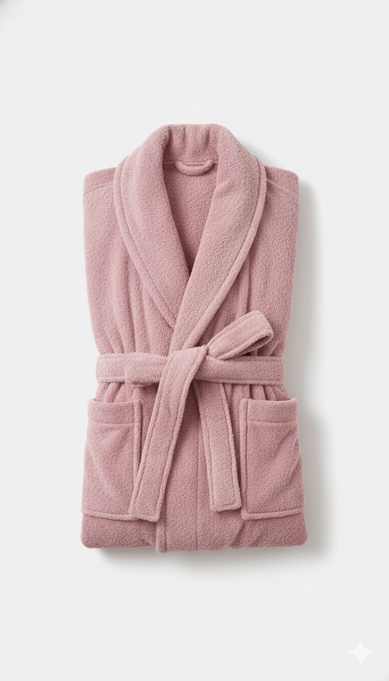 - Ever Lasting - Classic Ultra - Soft Absorbent Cotton Bathrobe / Pink - Robes - Ever Lasting