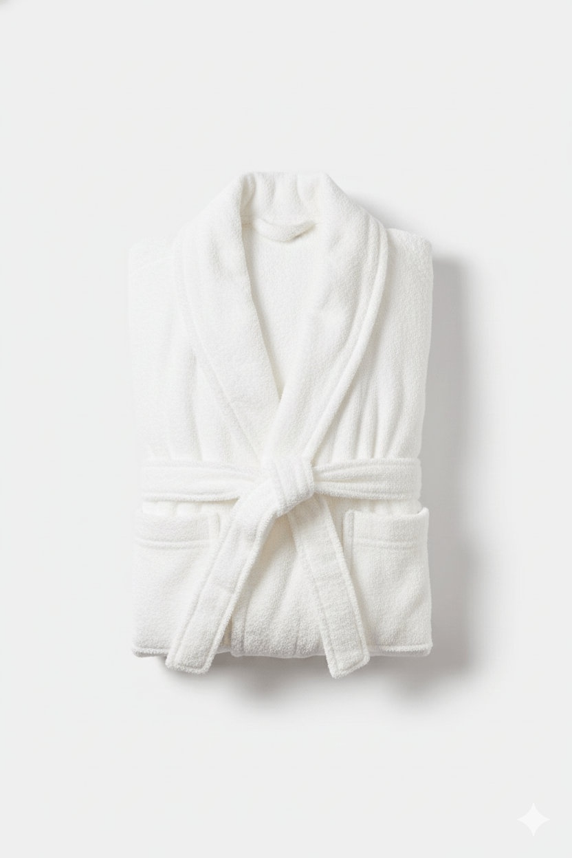 - Ever Lasting - Classic Ultra - Soft Absorbent Cotton Bathrobe / White - Robes - Ever Lasting