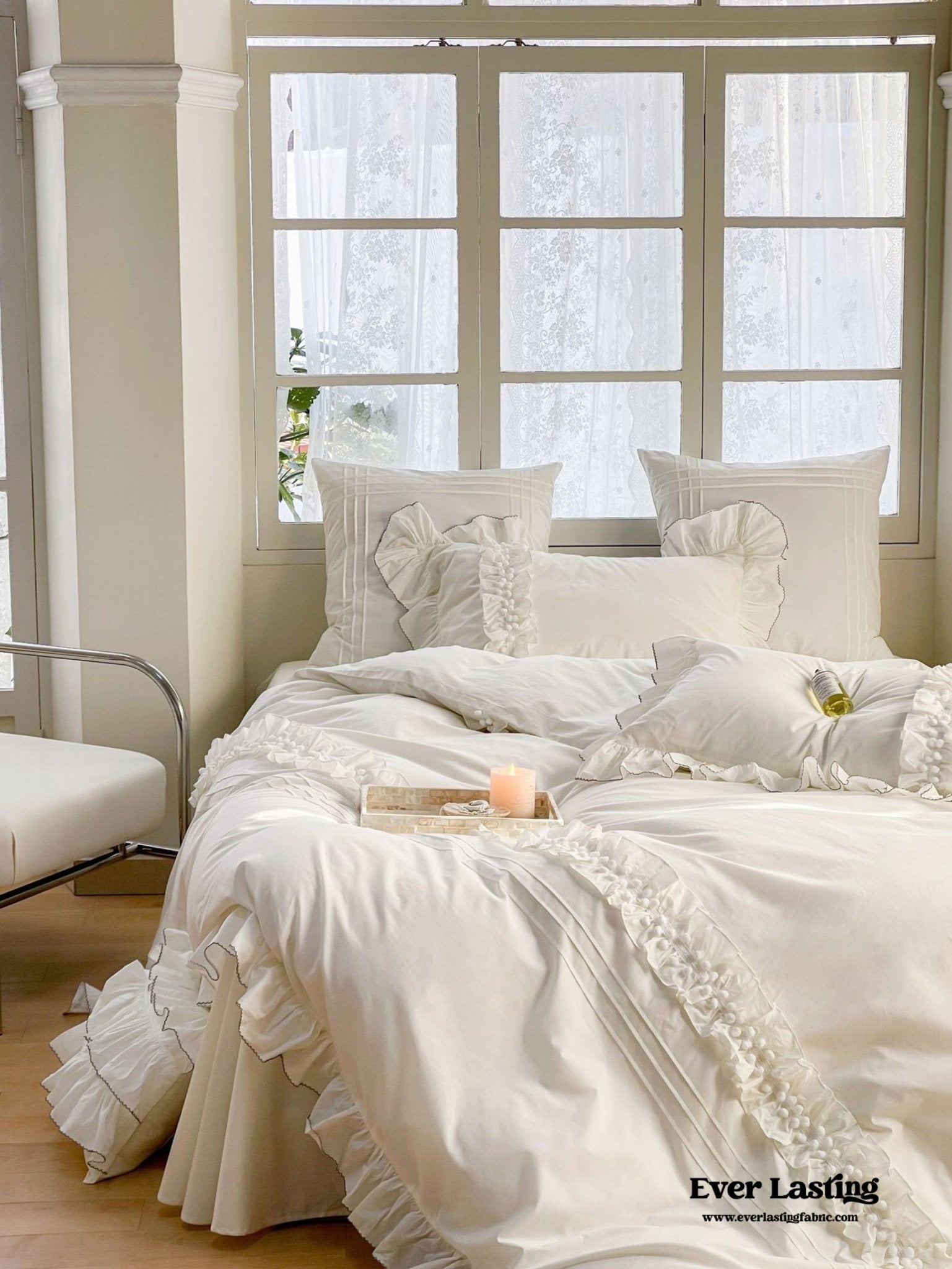 Clémence French Cottage Lace Bedding Bundle - Ever Lasting
