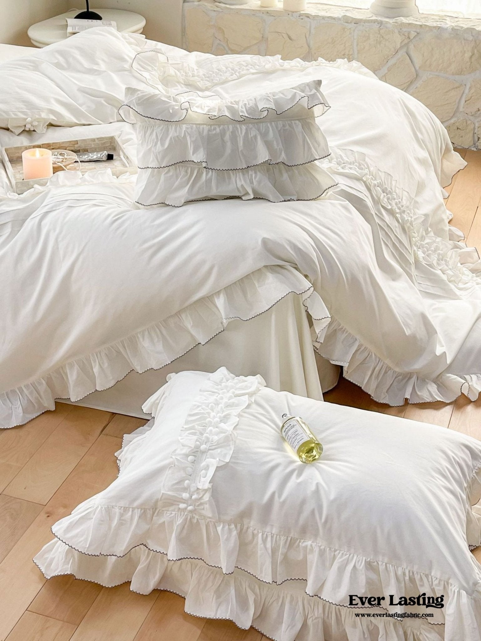 Clémence French Cottage Lace Bedding Bundle - Ever Lasting