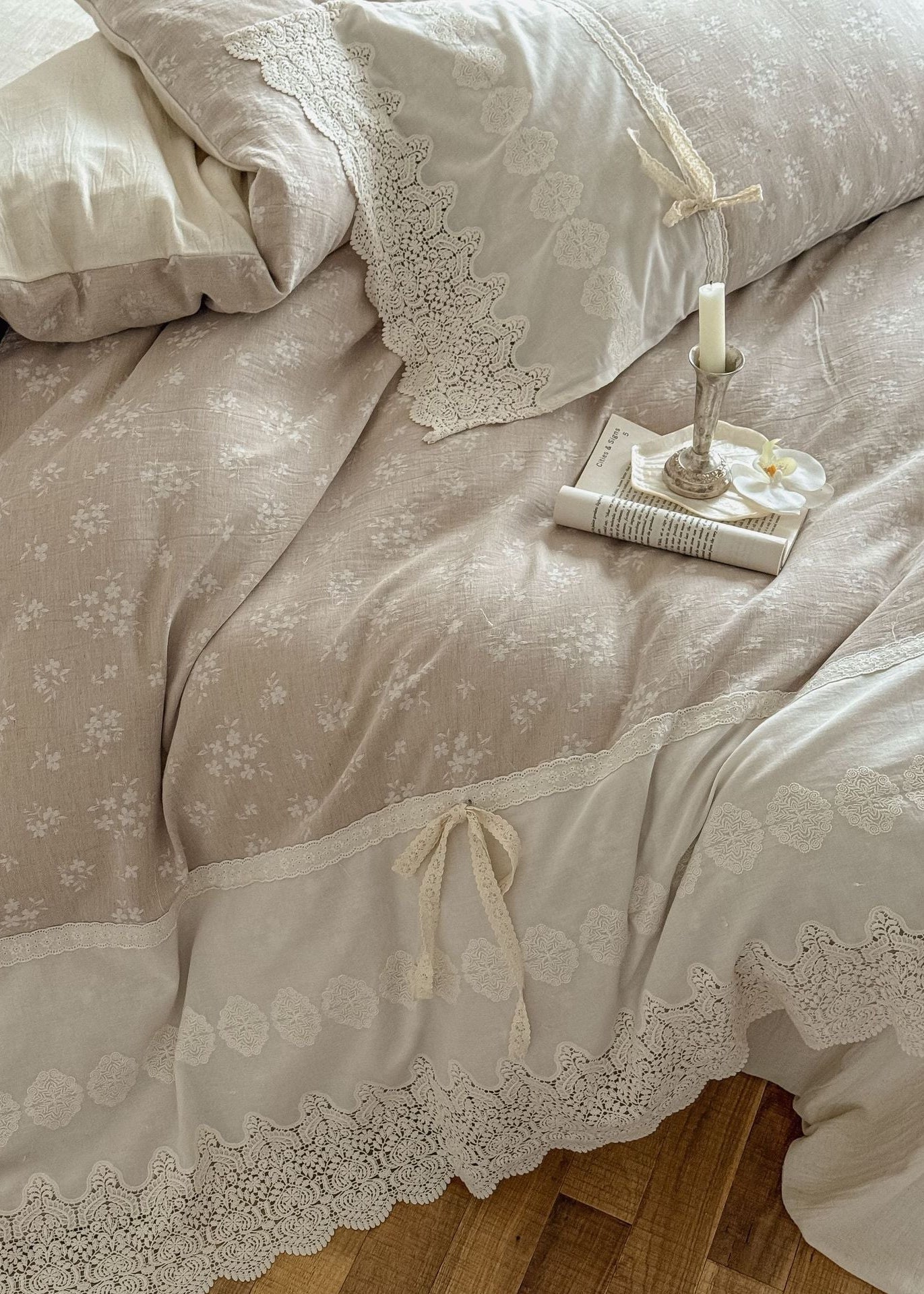 -Ever Lasting - Collins Floral Lace Bedding Bundle -Bedding Bundle -Ever Lasting