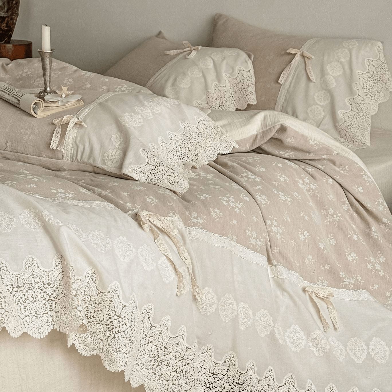 -Ever Lasting - Collins Floral Lace Bedding Bundle -Bedding Bundle -Ever Lasting