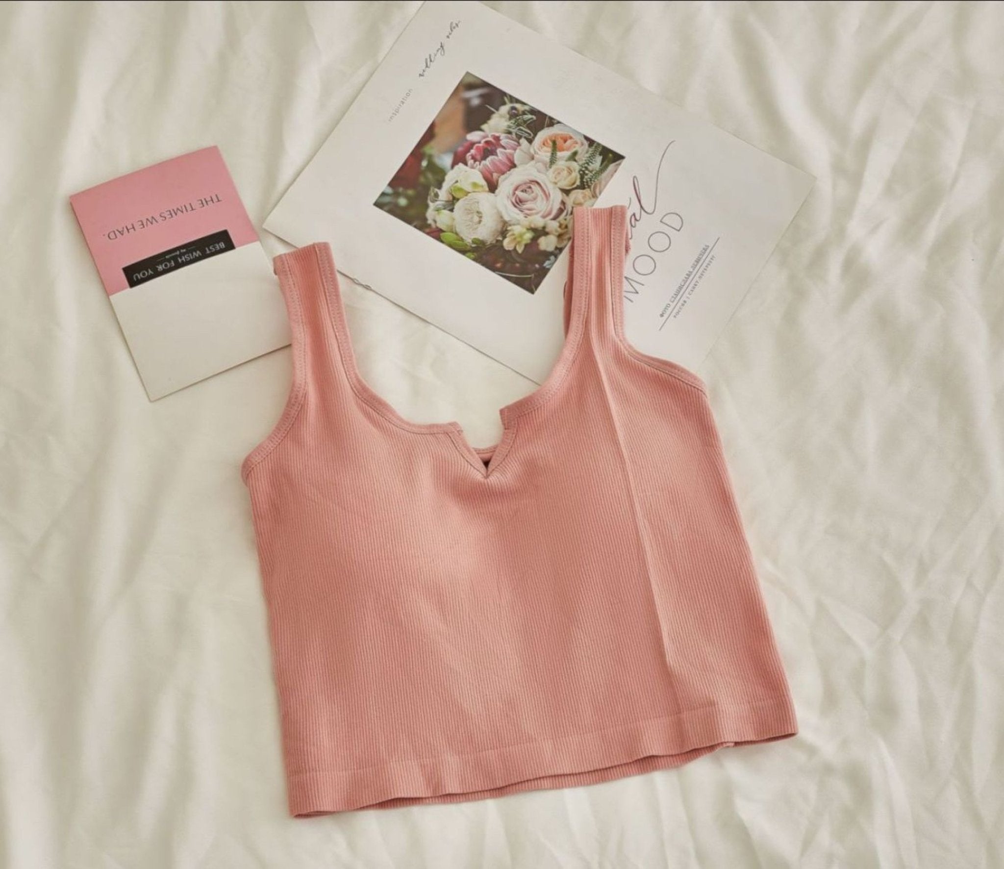 Comfy Padded Tank Shorts Set / Pink Floral - Ever Lasting