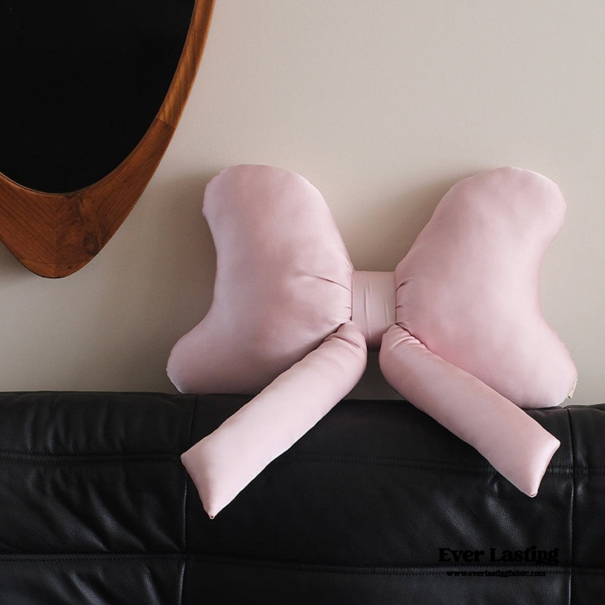 Coquette Cute Bow Shaped Square Pillow / Blue - Ever Lasting