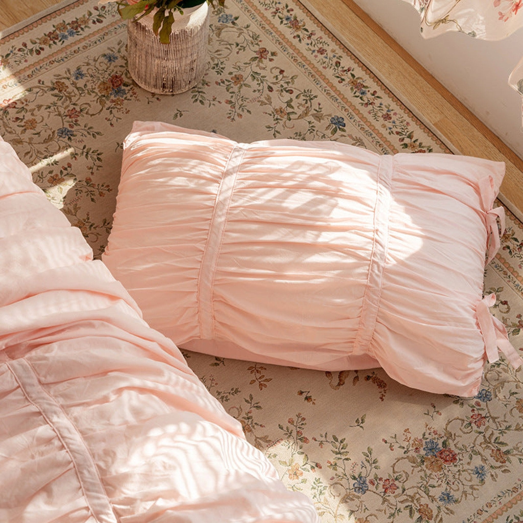 Coquette Ribbon Ties Pillowcases / Pink - Ever Lasting