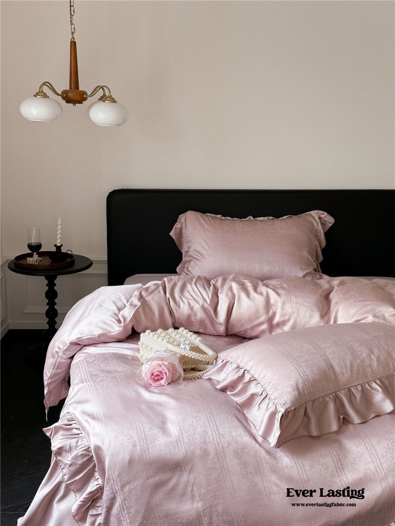 Coquette Tencel Silky Ruffle Bedding Bundle - Ever Lasting