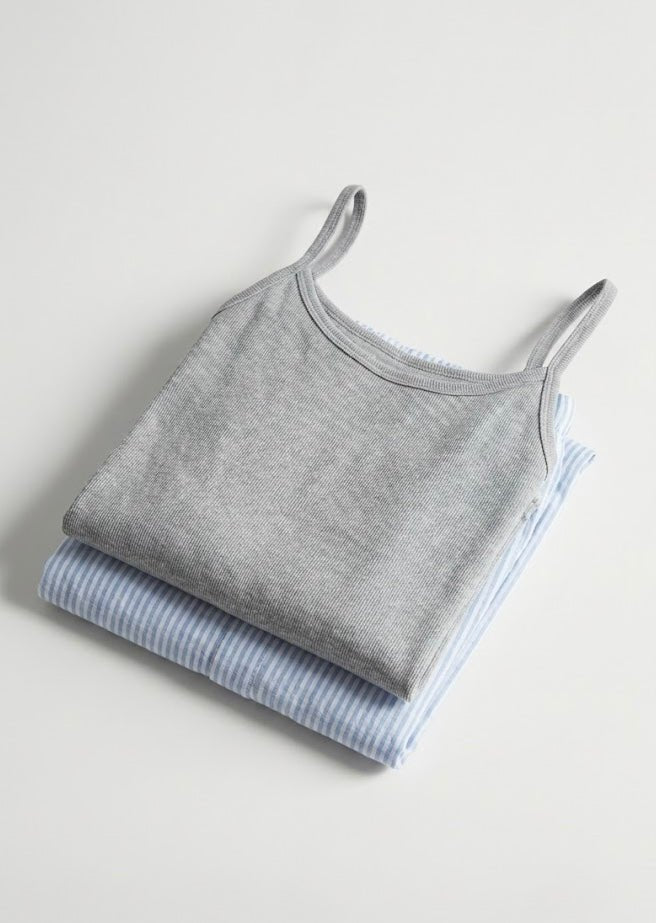 - Ever Lasting - Cosette Sleeveless & Short - Pant Pajama Set / Gray - Pajamas - Ever Lasting