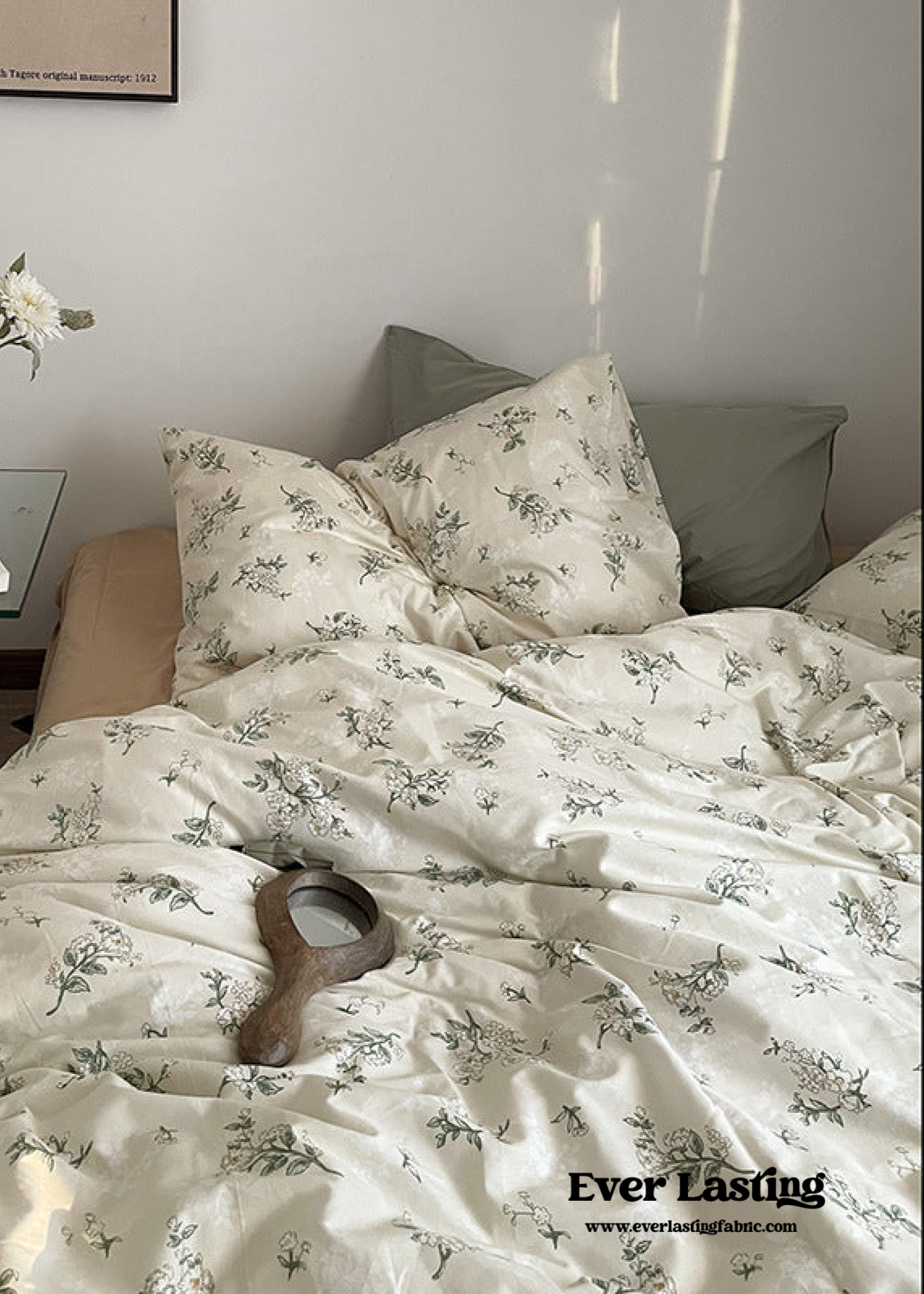 Cottage Floral Bedding Set / Orange Beige