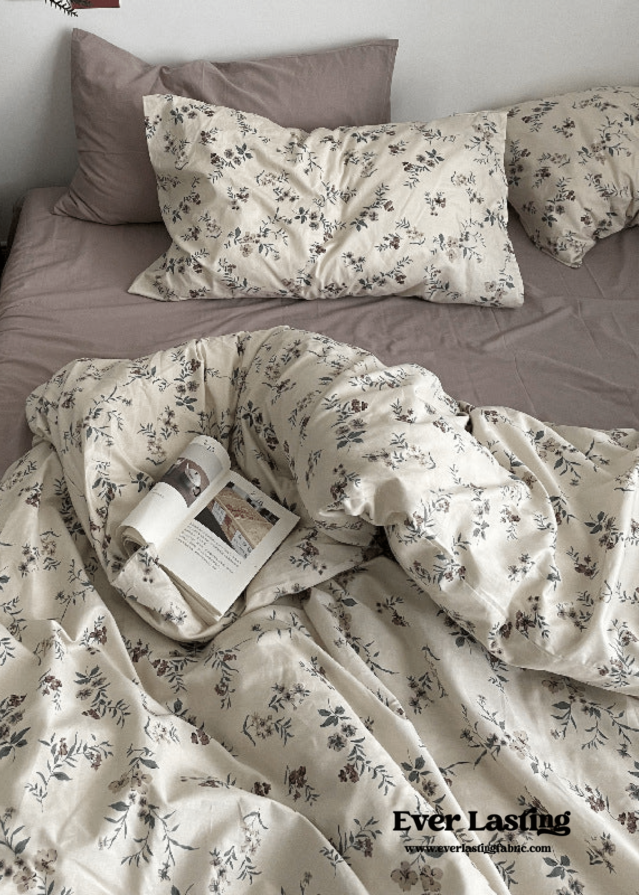 - Ever Lasting - Cottage Floral Bedding Set / Dusty Purple - Bedding Set - Ever Lasting