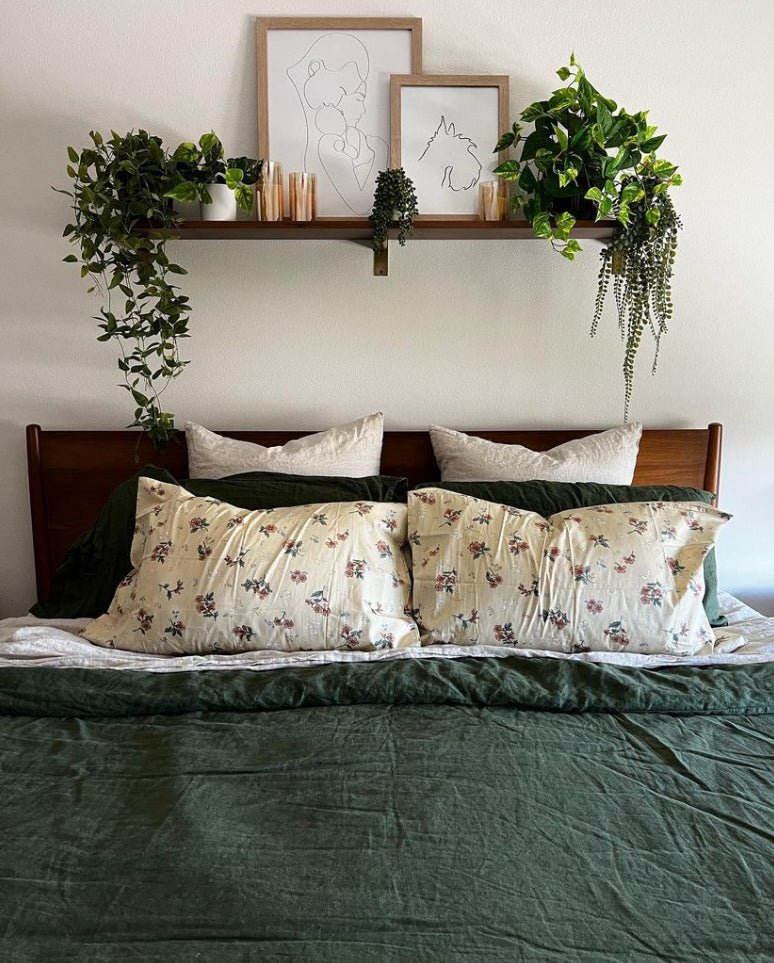 - Ever Lasting - Cottage Floral Bedding Set / Orange Beige - Bedding Set - Ever Lasting