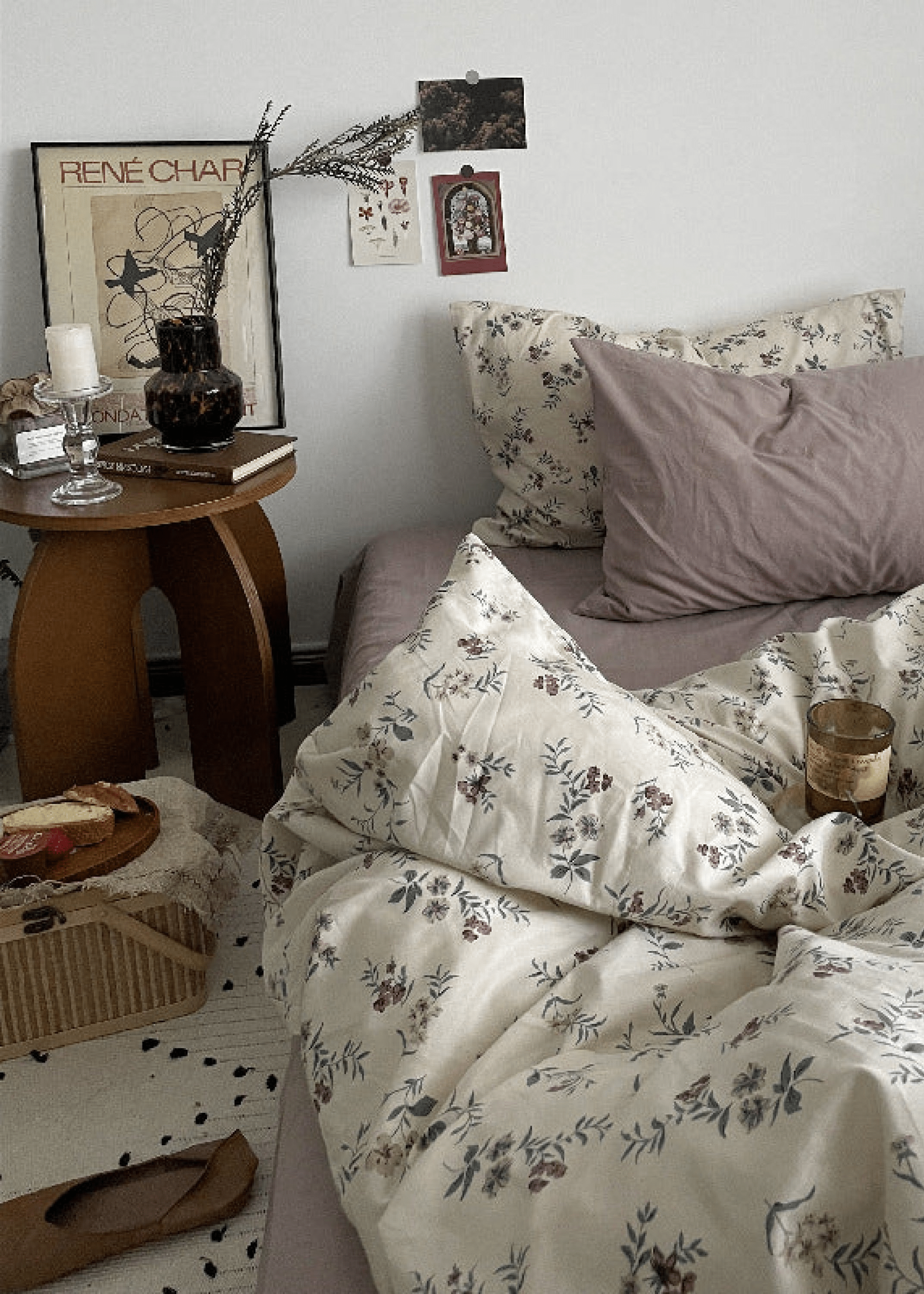 - Ever Lasting - Cottage Floral Bedding Set / Orange Beige - Bedding Set - Ever Lasting