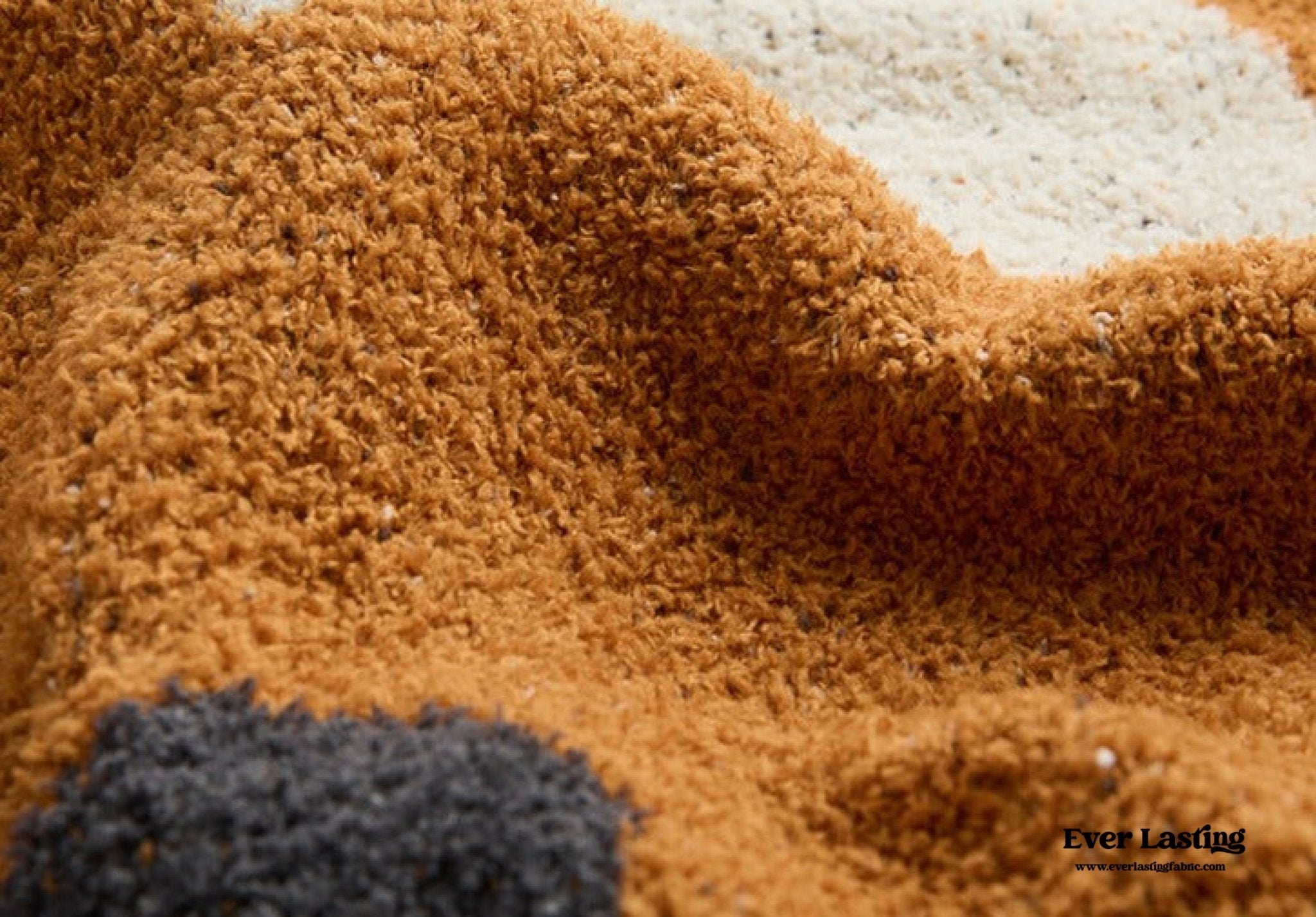 Cozy Earth Tone Floral Blanket / Orange + Beige - Ever Lasting