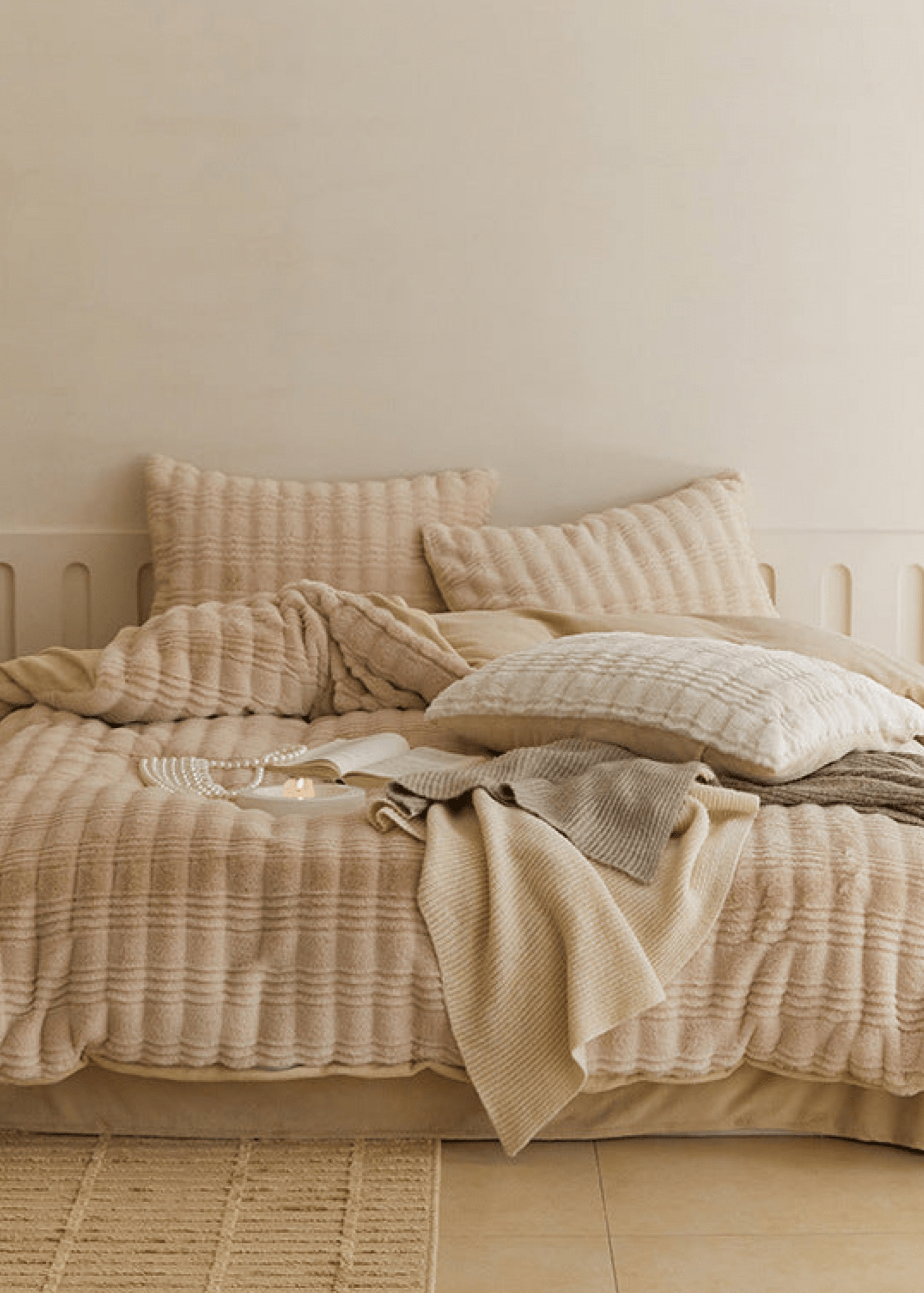 - Ever Lasting - Cozy Earth Tone Milk Velvet Bedding Set / Pink - Bedding Set - Ever Lasting