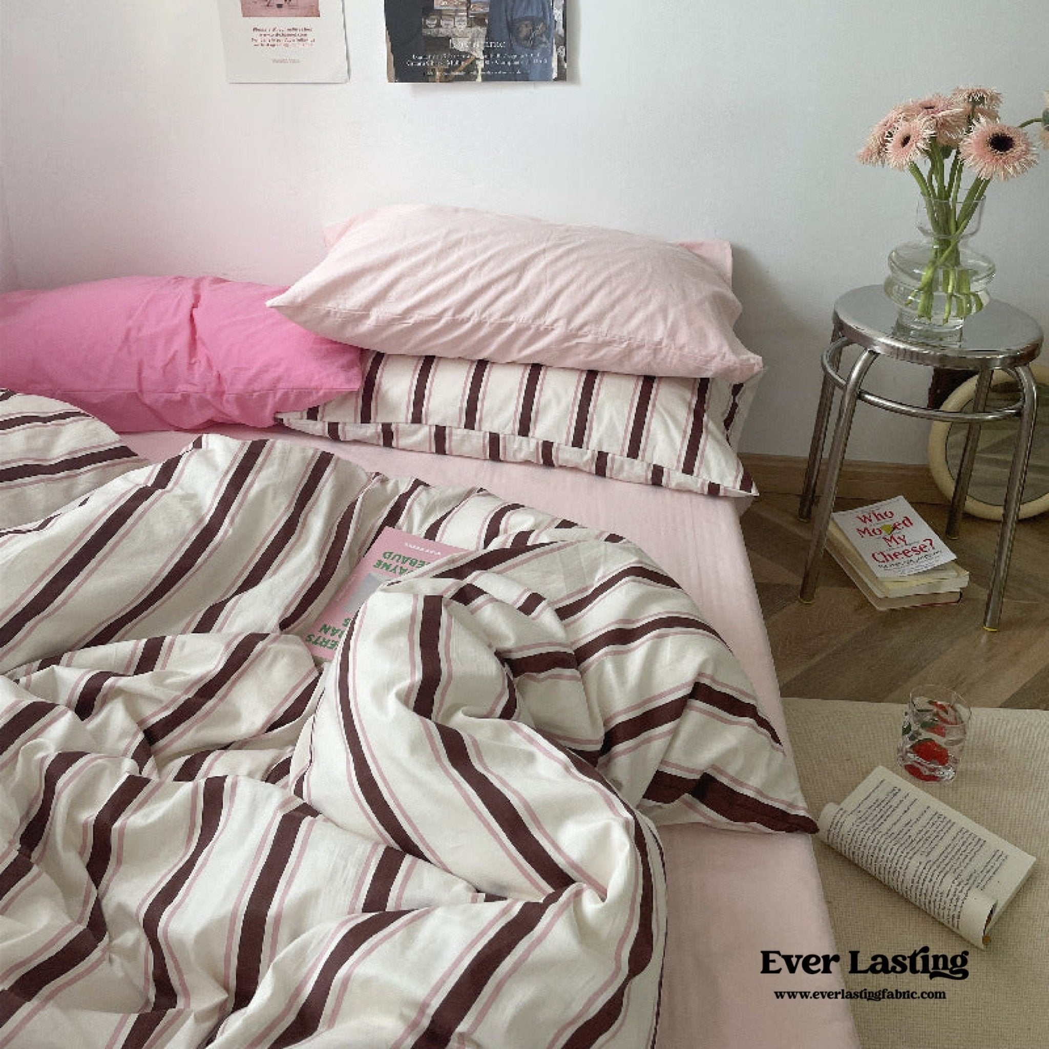 Cozy Washed Cotton Striped Duvet Cover - Ever Lasting