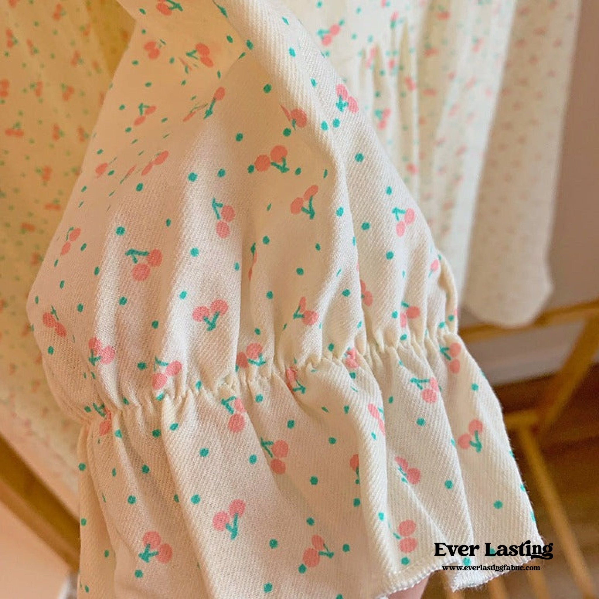 Cream Floral Quarter Sleeves & Long Pants Pajama Set - Ever Lasting