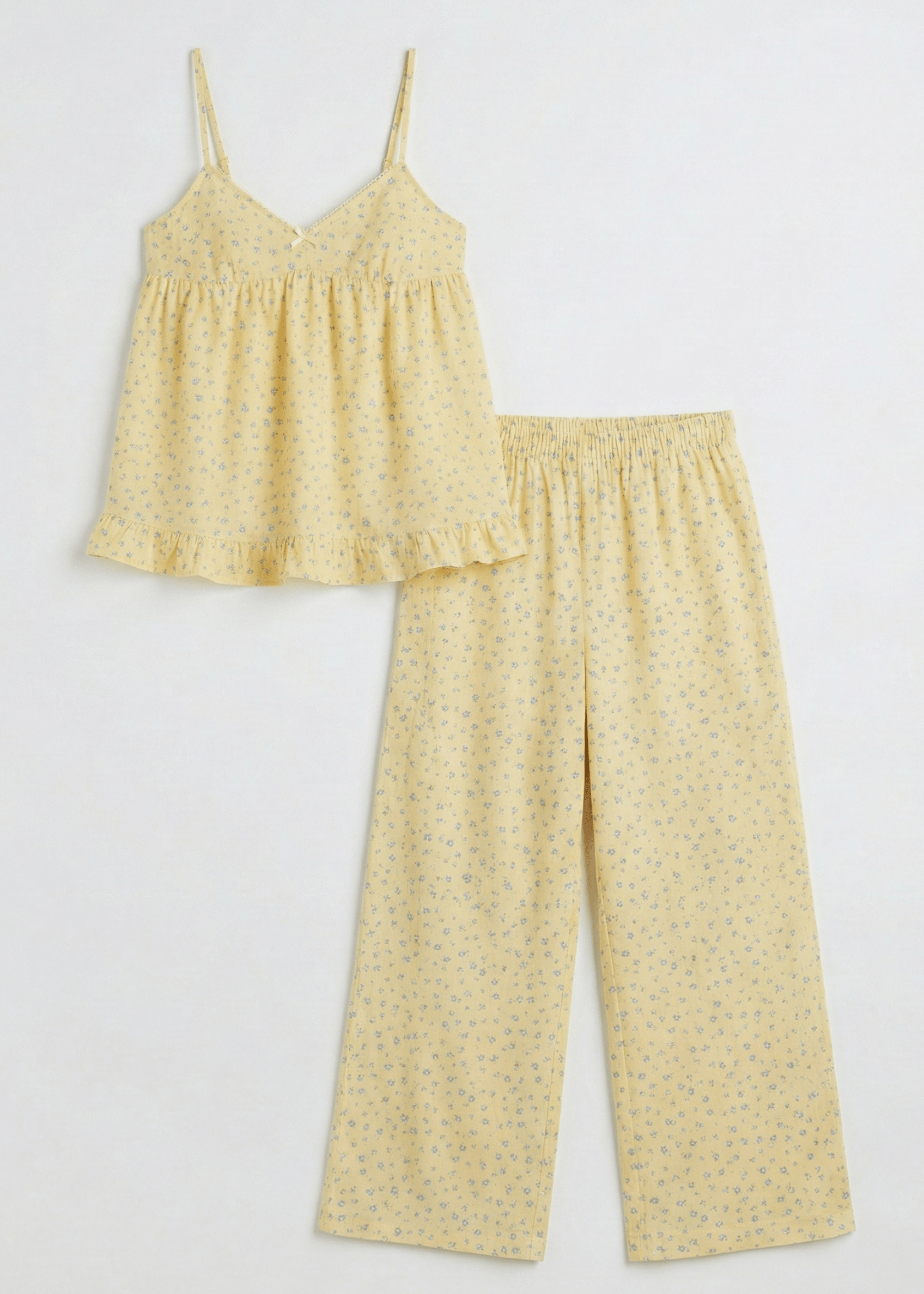 - Ever Lasting - Dahliana Sleeveless Floral Pajama Set / Yellow - Pajamas - Ever Lasting