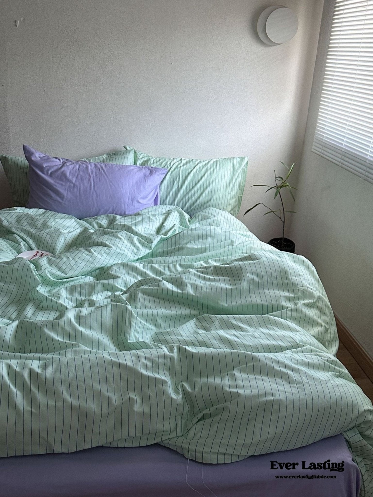 Daisy Mint Fresh Striped Bedding Bundle - Ever Lasting