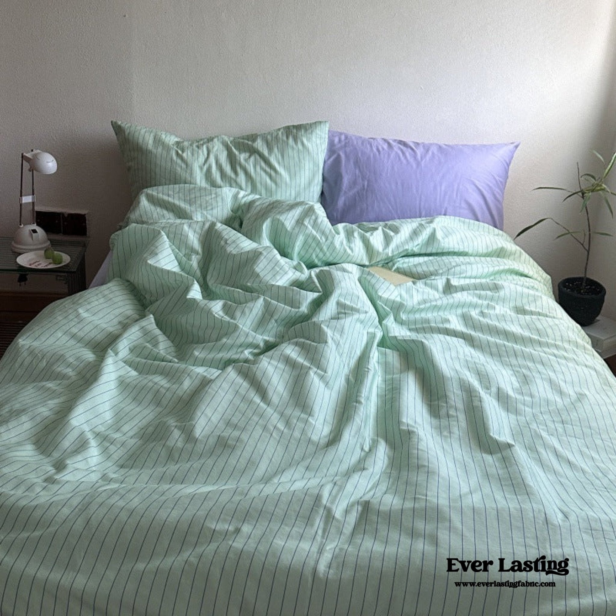 Daisy Mint Fresh Striped Bedding Set / Striped - Ever Lasting