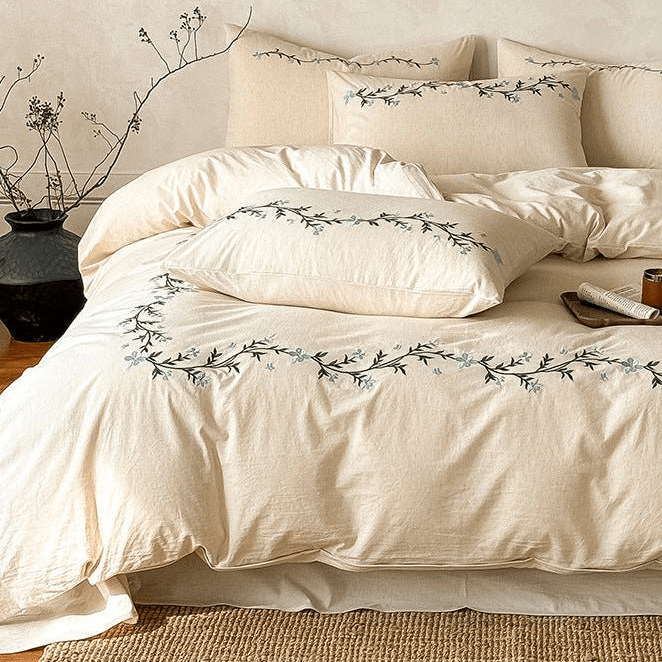 -Ever Lasting - Daphne Embroidery Floral Bedding Bundle -Bedding Bundle -Ever Lasting