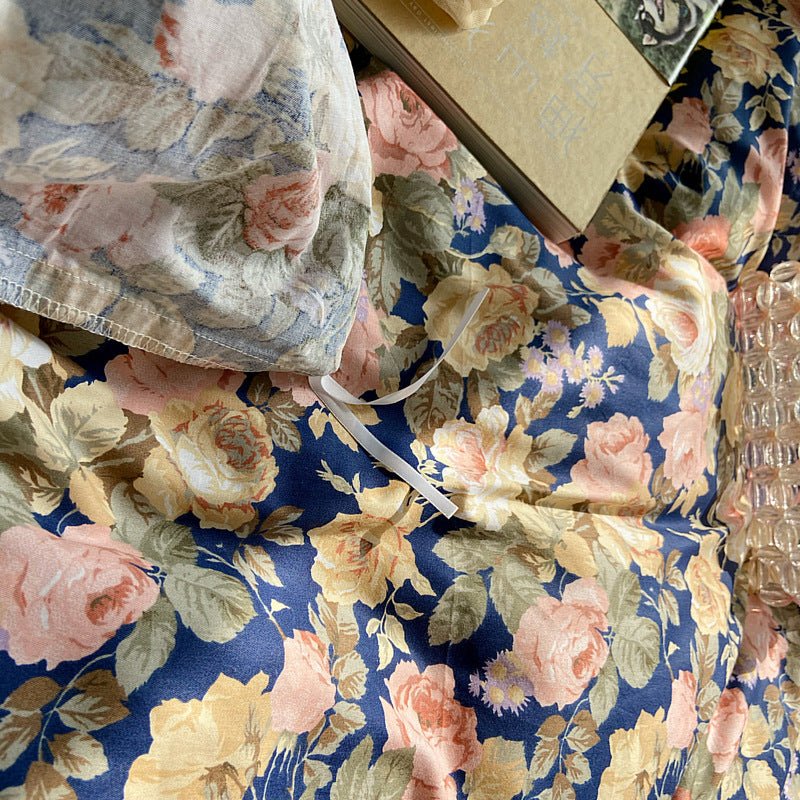 - Ever Lasting - Dark Garden Floral Bedding Set / Beige Mix - Bedding Set - Ever Lasting